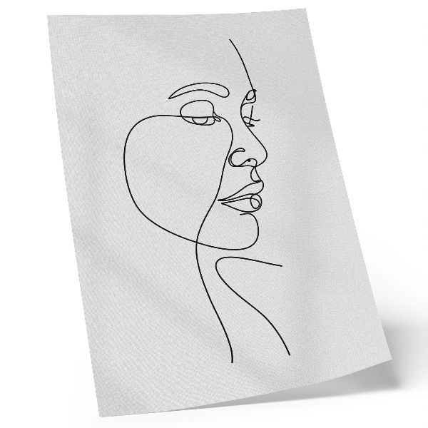 Kunstdruck leinwand Minimalistische Gesichtszeichnung ohne unnötige Details