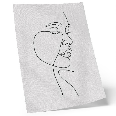 Kunstdruck leinwand Minimalistische Gesichtszeichnung ohne unnötige Details