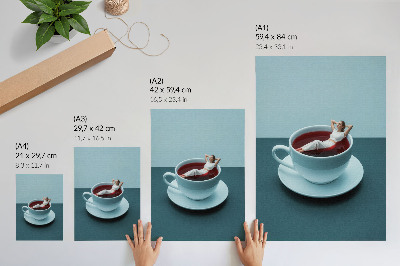 Poster Eine surreale Tasse Entspannung