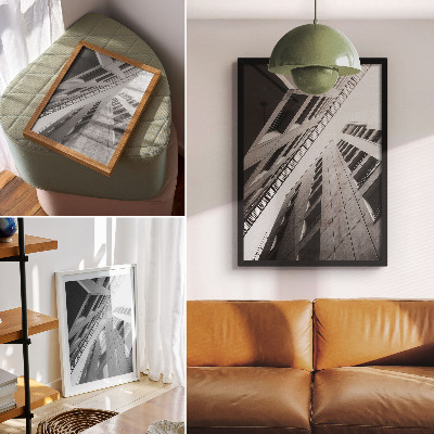 Wandposter Moderne Architektur mit geometrischen Linien