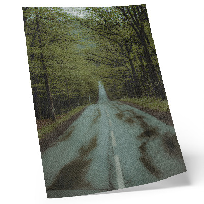 Poster Waldweg, friedlich, grün, Abenteuer, geheimnisvoll