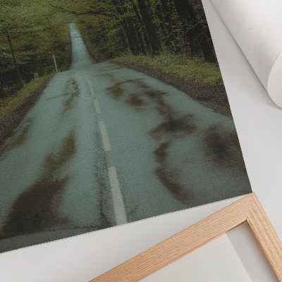 Poster Waldweg, friedlich, grün, Abenteuer, geheimnisvoll