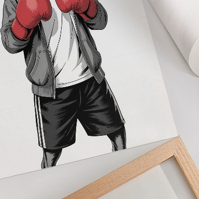 Wandposter Boxerhund-Boxhandschuhe im sportlichen Stil