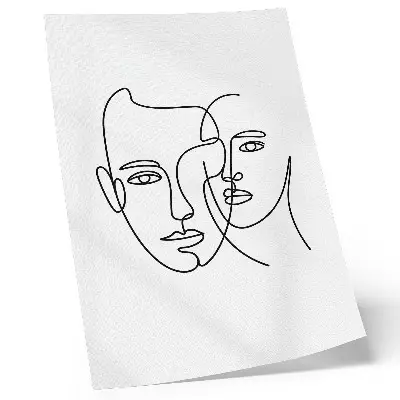 Poster Minimalistische Porträts Linienkunst mit Fokus auf Tiefe und Emotionen