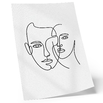 Poster Minimalistische Porträts, Linienkunst, Tiefe, Emotionen