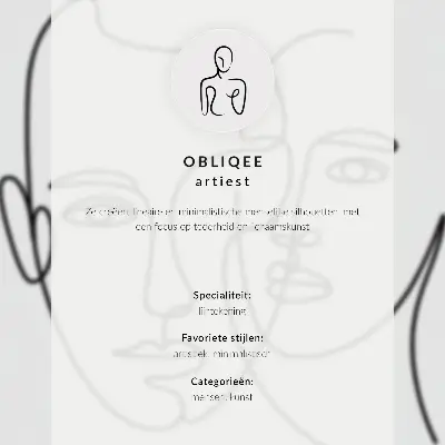 Poster Minimalistische Porträts Linienkunst mit Fokus auf Tiefe und Emotionen