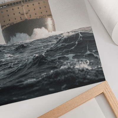 Kunstdruck leinwand Schiff auf See: Minimalismus, Harmonie und Majestät