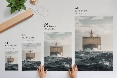 Kunstdruck leinwand Schiff auf See: Minimalismus, Harmonie und Majestät