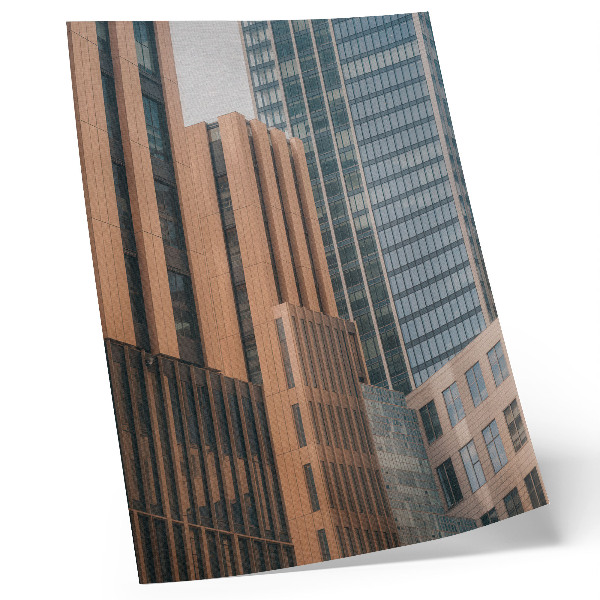 Wandposter Wolkenkratzer, Glas, Minimalismus, Eleganz, Dynamik