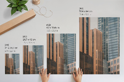 Wandposter Wolkenkratzer, Glas, Minimalismus, Eleganz, Dynamik