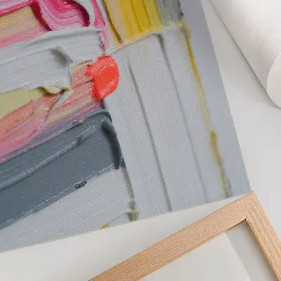 Kunstdruck auf Leinwand abstrakte Farbstreifen mit dynamischer Textur