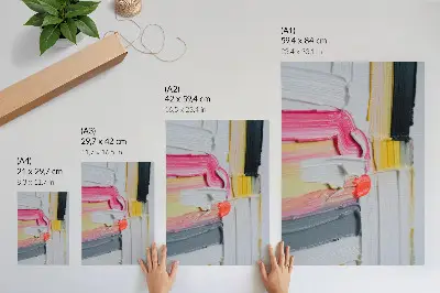 Kunstdruck auf Leinwand abstrakte Farbstreifen mit dynamischer Textur