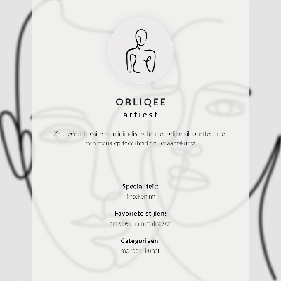 Wandposter Eine dezente schwarze Silhouette auf hellem Hintergrund