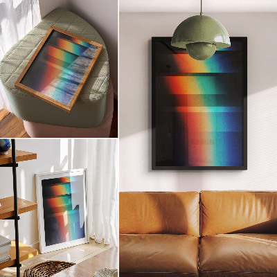 Kunstdruck leinwand Bunte horizontale Streifen, Tiefenwirkung, Bewegung