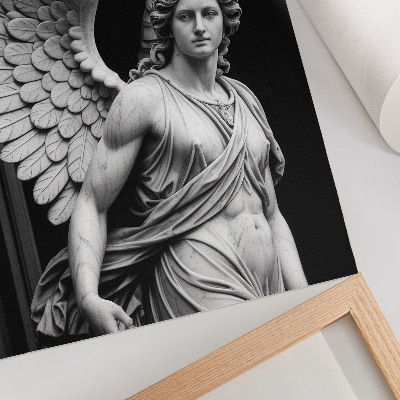 Poster Marmorengelskulptur, detailreich und elegant