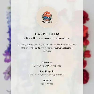 Poster zarte Linien mit moderner Blumenkomposition