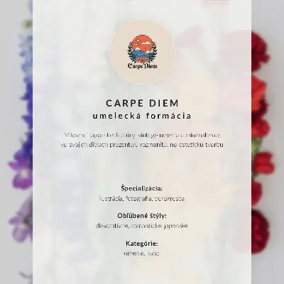 Poster zarte Linien mit moderner Blumenkomposition