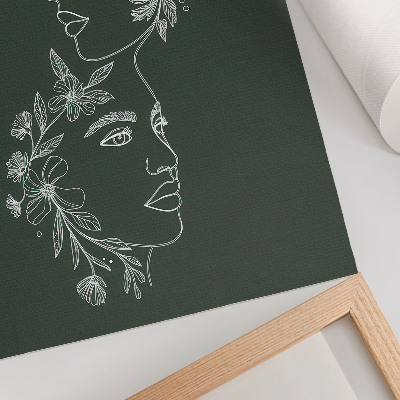 Poster Zarte Linien, Blumen, moderne Komposition