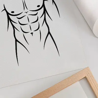 Leinwand Kunstdruck mit minimalistischer Ästhetik in Form von schwarzen Linien auf hellem Hintergrund