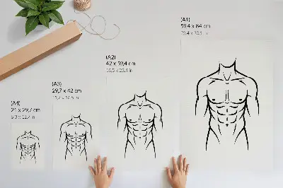 Leinwand Kunstdruck mit minimalistischer Ästhetik in Form von schwarzen Linien auf hellem Hintergrund