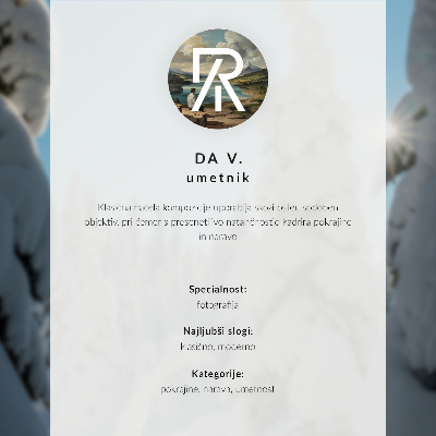 Wandposter Symmetrische Winterberge spiegeln sich im See