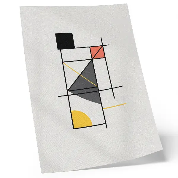 Poster mit geometrischem Musterlinien-Design im modernen Stil