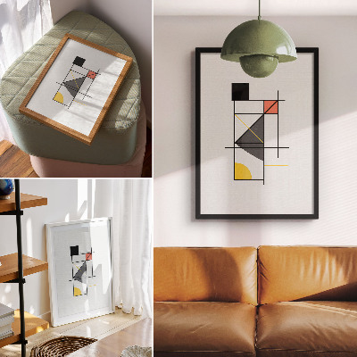 Poster Geometrische Musterlinien formen modernen Stil