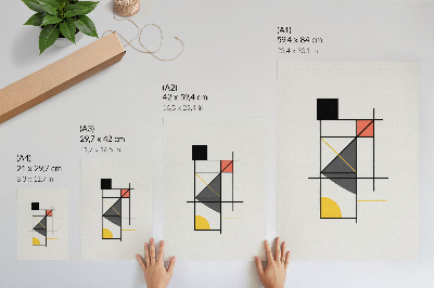 Poster Geometrische Musterlinien formen modernen Stil