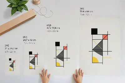 Poster mit geometrischem Musterlinien-Design im modernen Stil