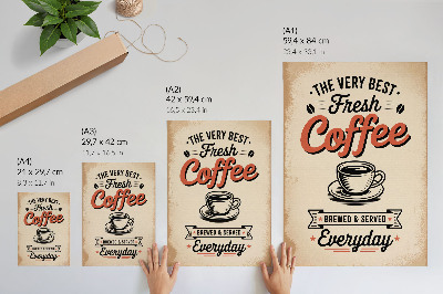 Wandposter Tasse im Retro-Café-Stil, Atmosphäre wie in einer Tasse