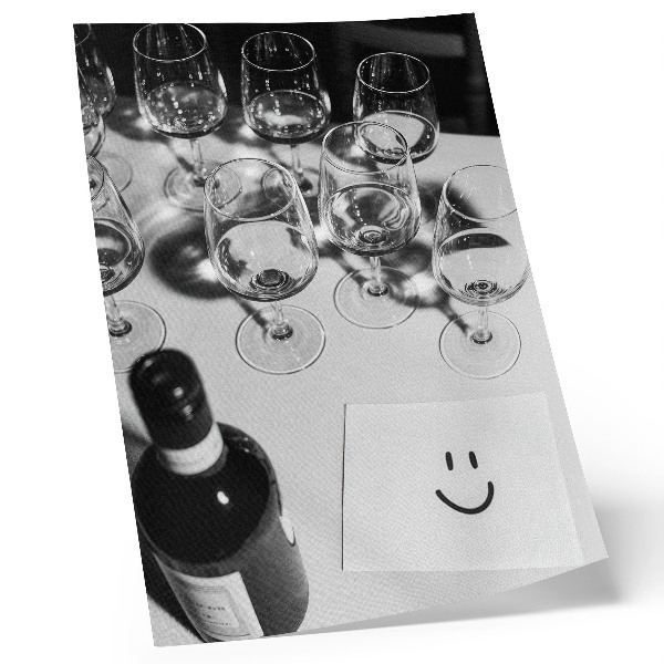 Poster Schicke Eleganz durch Schwarz-Weiß-Kontraste.