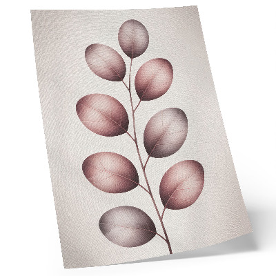 Kunstdruck leinwand Zweig mit rosa Blättern, minimalistische Leichtigkeit