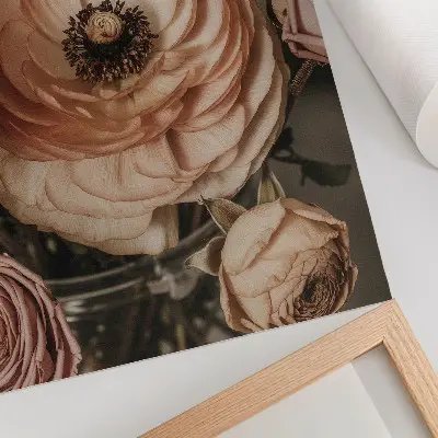 Wandposter mit dem Motiv Pastellblumen Eleganz Harmonie Sinnlichkeit