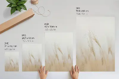 Wandposter mit minimalistischer Eleganz von Getreideähren