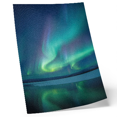 Poster Die Nordlichter vor der Kulisse einer wunderschönen nächtlichen Natur