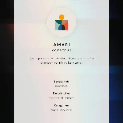 Poster roter Kreis mit schwarzem Pinselstrich