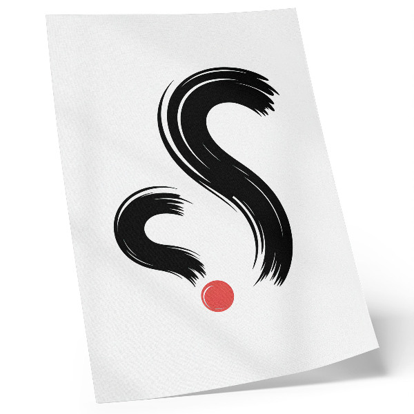 Kunstdruck leinwand Minimalistische Kontraste, Dynamik, roter Akzent