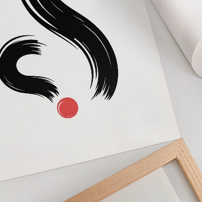 Kunstdruck leinwand Minimalistische Kontraste, Dynamik, roter Akzent