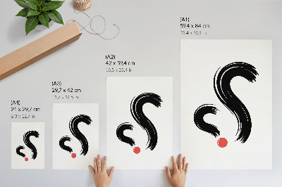 Kunstdruck leinwand Minimalistische Kontraste, Dynamik, roter Akzent