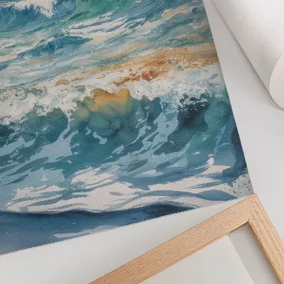 Kunstdruck auf Leinwand atmosphärische Wellen mit der stillen Schönheit der Natur