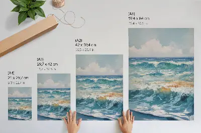 Kunstdruck auf Leinwand atmosphärische Wellen mit der stillen Schönheit der Natur