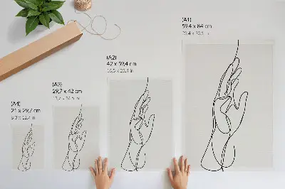 Wandposter minimalistisches Design mit handgezeichneter Eleganz