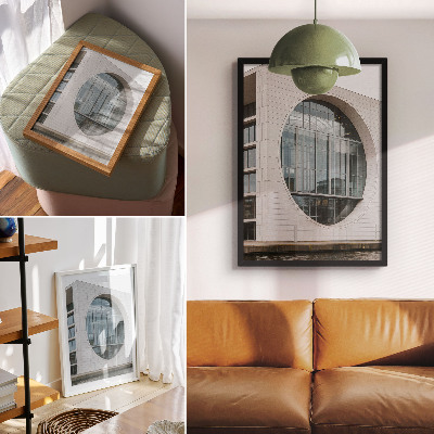 Kunstdruck leinwand Futuristische Fassade, strenge Linien, Glasstruktur