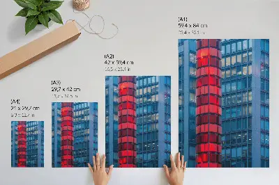 Wandposter moderne Architektur mit urbanem Flair und Weitläufigkeit