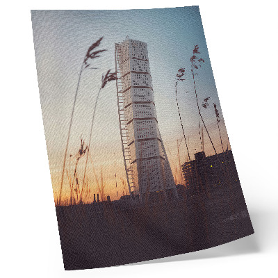 Kunstdruck leinwand Wolkenkratzer im Sonnenuntergang – moderne Architektur