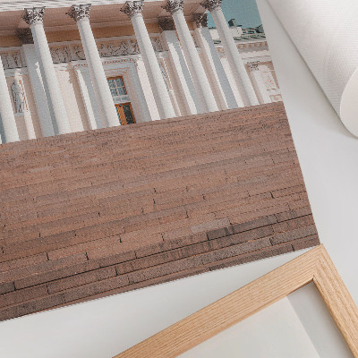 Wandposter Gebäude mit Säulen und eleganten architektonischen Details