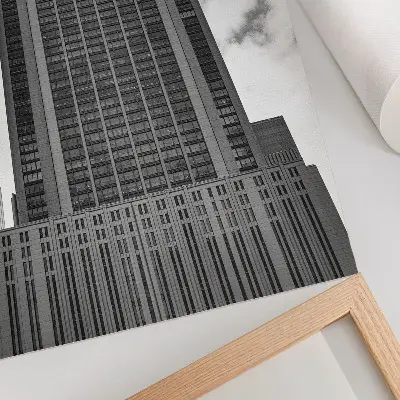 Poster Minimalistische Wolkenkratzer-Harmonie in Strenge