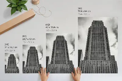 Poster Minimalistische Wolkenkratzer-Harmonie in Strenge