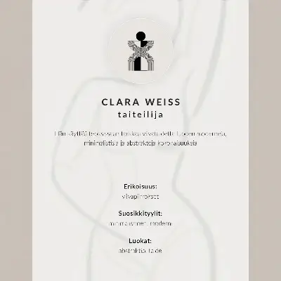 Poster linienzeichnung mit person und blume in schlichter eleganz