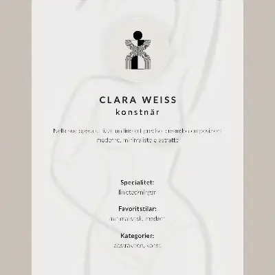 Poster linienzeichnung mit person und blume in schlichter eleganz